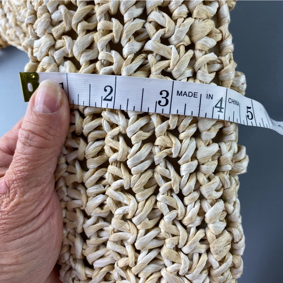 Cappelli straw rattan weaved beaded summer hobo bag - Picture 8 of 8